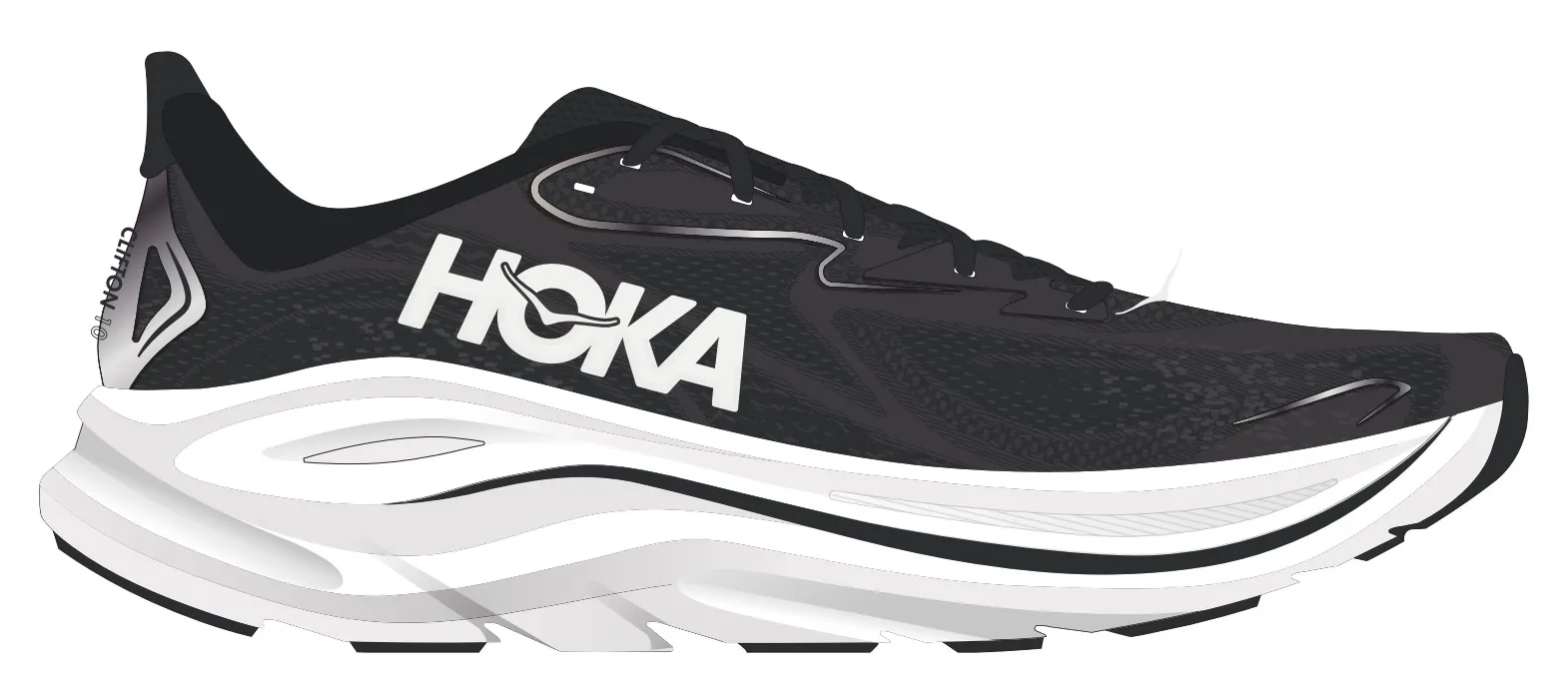 Hoka M Clifton 10 (Size 7.5D) Black White 1162030-BWHT Mens Hoka One One Clifton 10 Black 1162030-BBLC | Mercari main image 4